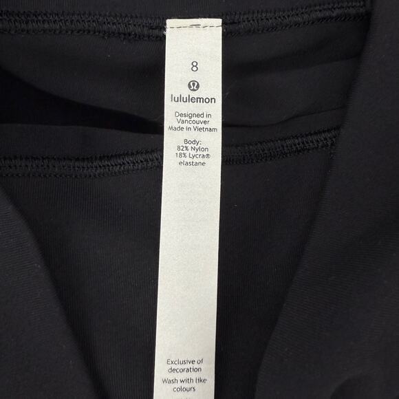LULULEMON Wunder Under Hi-Rise Tight Full-On Luon 28" Size 8 Black - Picture 7 of 10